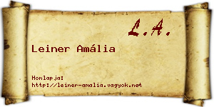 Leiner Amália névjegykártya